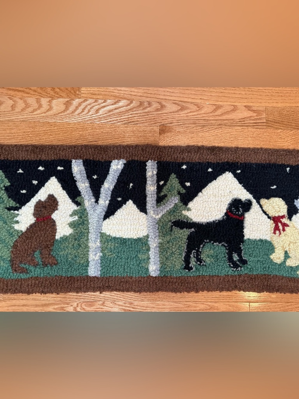 Chandler 4 Corners Laura Megroz Dog mural Hooked Wool Rug - Picture 10 of 11
